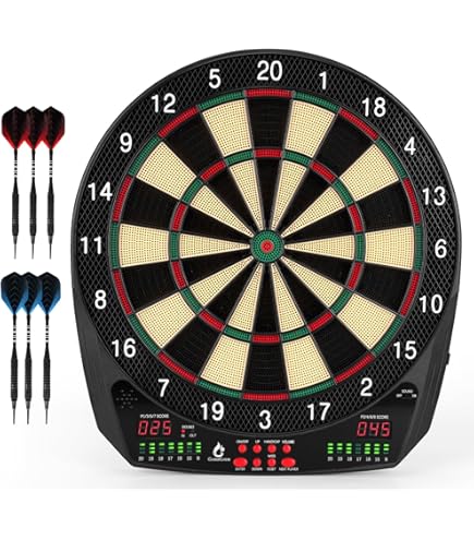 Amazon.co.jp: Electronic Dart Board, Soft Tip Dartboard Set 40
